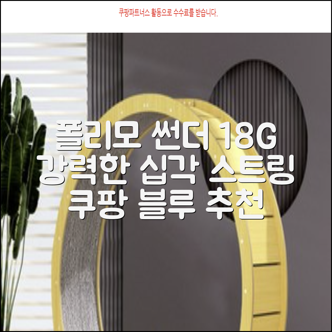 존스 POLYMO THUNDER 18G 십각 테니스 스트링, 블루, 1개 추천 리뷰