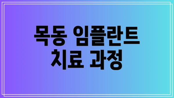 목동 임플란트 치료 과정