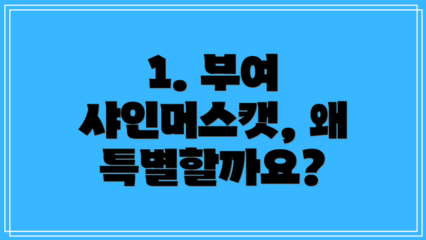 1. 부여 샤인머스캣, 왜 특별할까요?