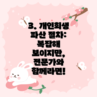 3. 개인회생 파산 절차: 복잡해 보이지만, 전문가와 함께라면!