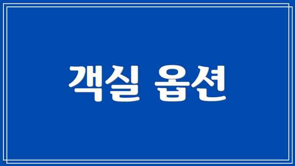 객실 옵션