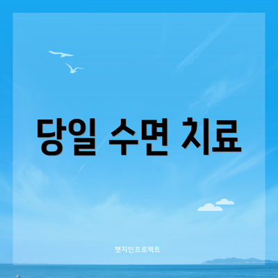 당일 수면 치료
