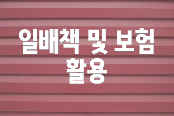 일배책 및 보험 활용