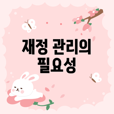 재정 관리의 필요성