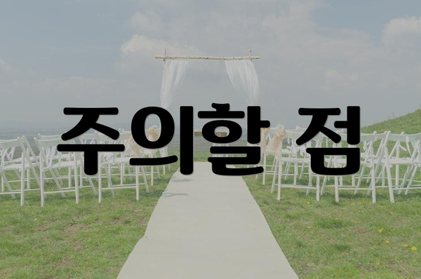 주의할 점