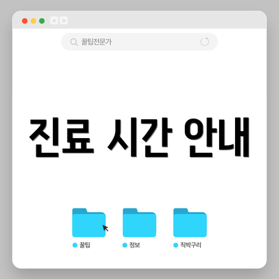 진료 시간 안내
