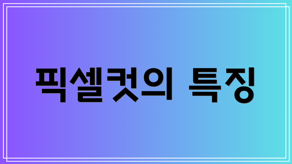 픽셀컷의 특징