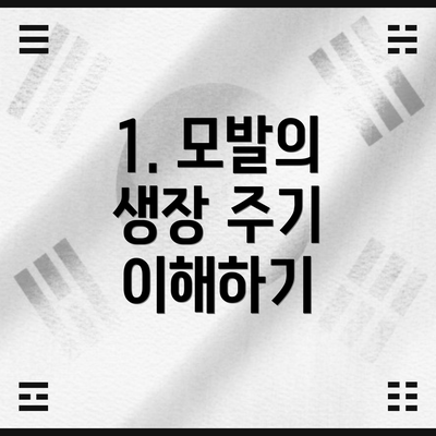 1. 모발의 생장 주기 이해하기