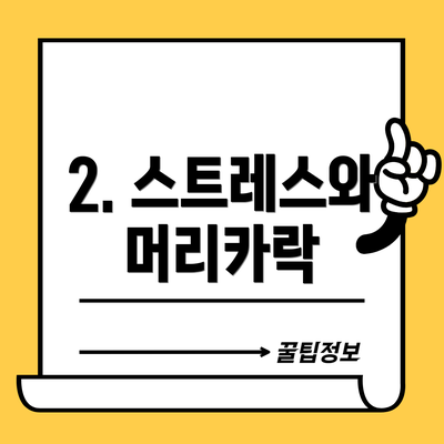 2. 스트레스와 머리카락