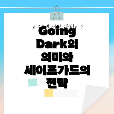 Going Dark의 의미와 세이프가드의 전략