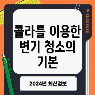 콜라를 이용한 변기 청소의 기본