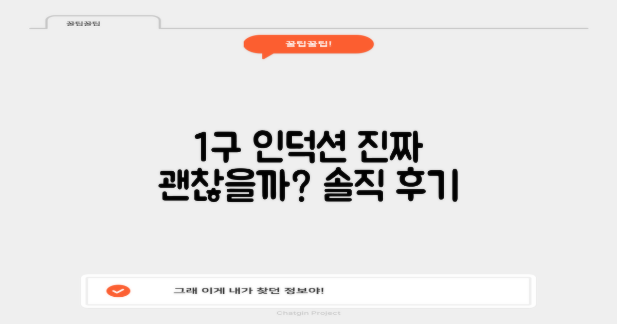 1구 인덕션, 정말 괜찮을까?