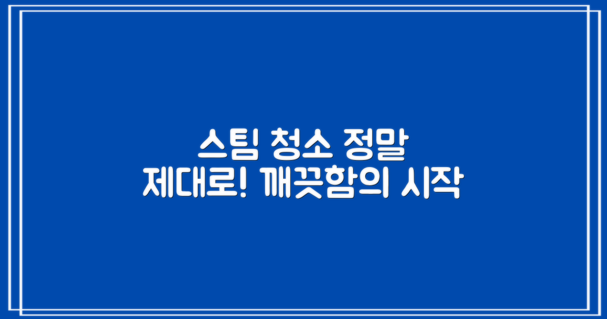 스팀 청소, 제대로 하세요
