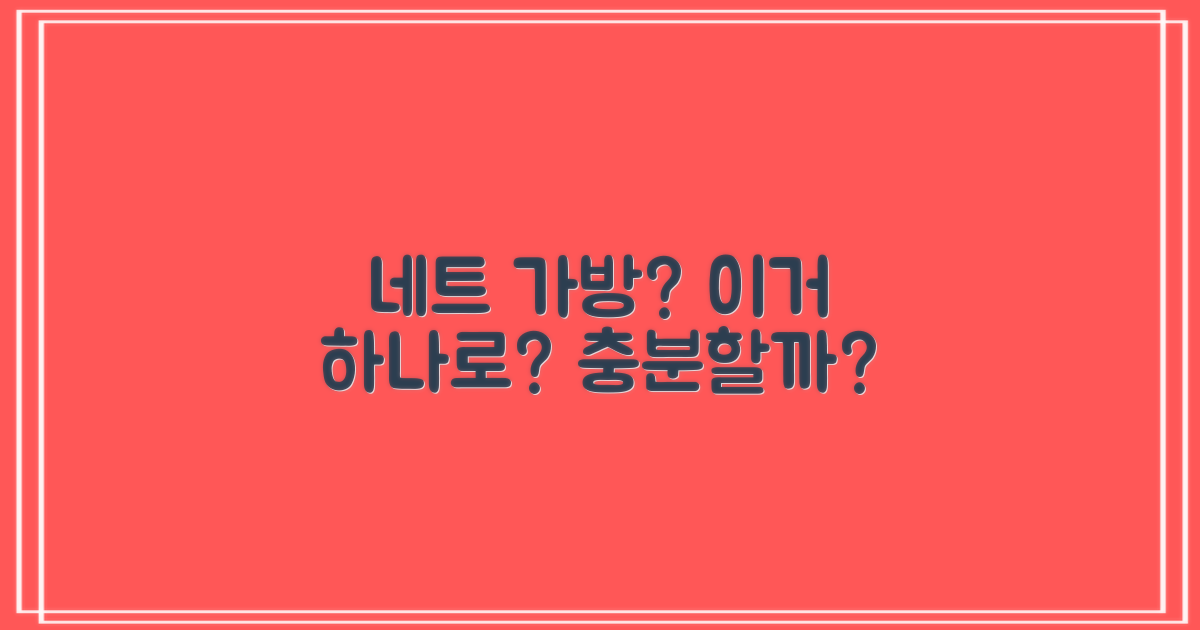 네트 가방, 이것 하나면 충분할까?
