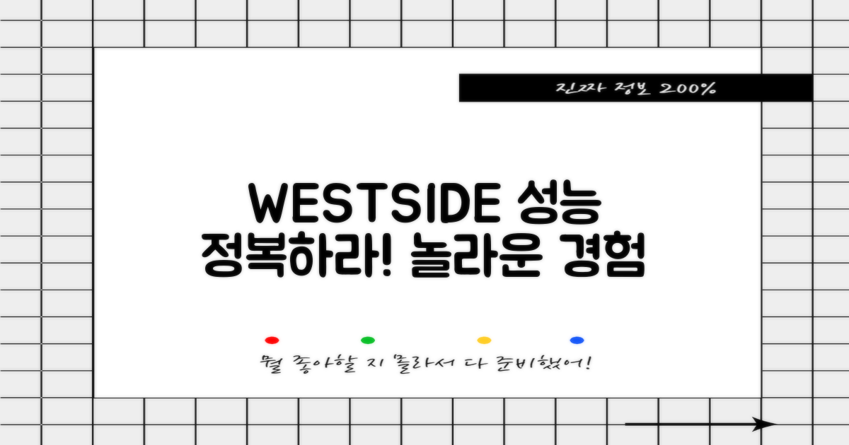 WESTSIDE 세트의 성능을 경험하세요