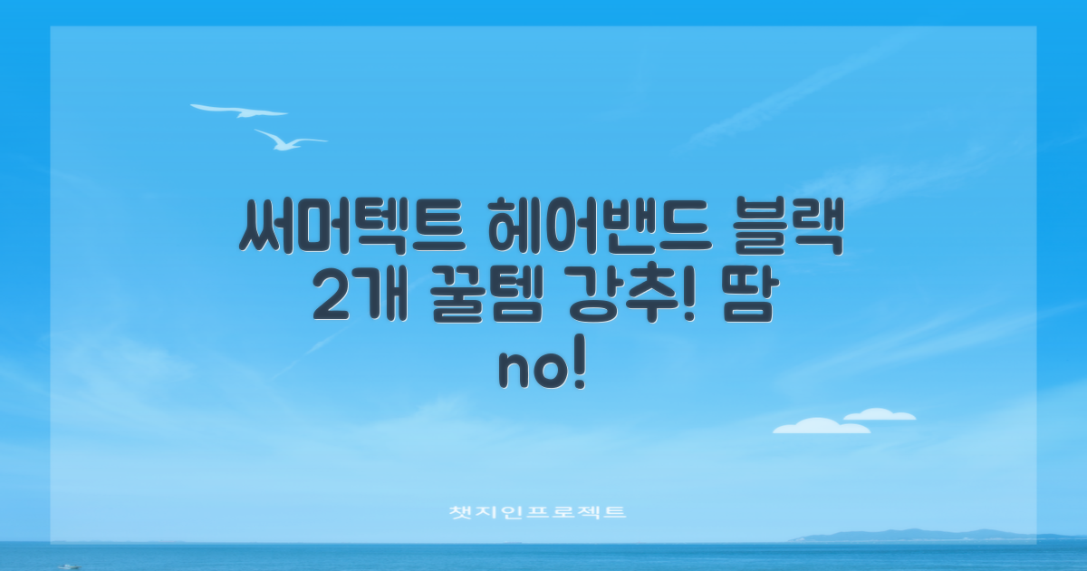 써머텍트 기능성 헤어밴드, 블랙, 2개 추천 리뷰